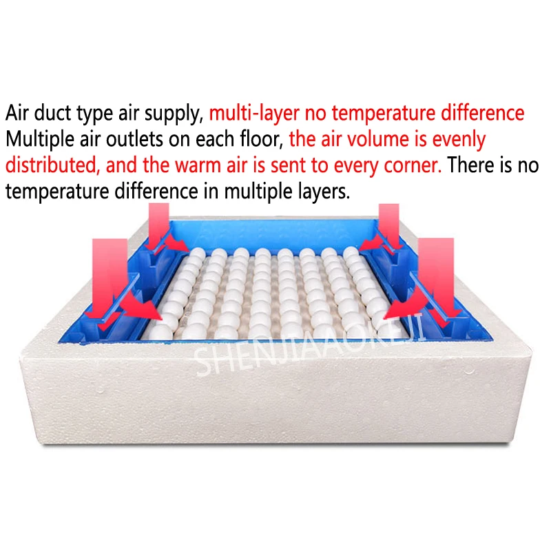Incubateur automatique d'œufs de poule miniatures 80W, 64 pièces/temps, petit incubateur automatique pour l'éclosion