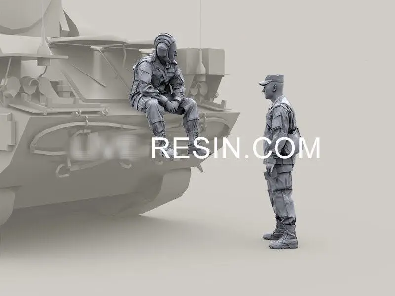 1/35 Resin Model Figure GK，2 Figure , Unassembled and unpainted kit