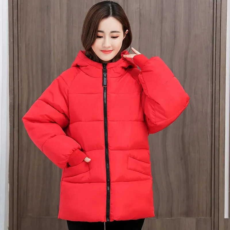 2022 New Special Size 8XL Jacket Woman Winter Down Cotton Jackets Female Fashion Loose Warm Hooded Parka Hooded Outerwear Beige