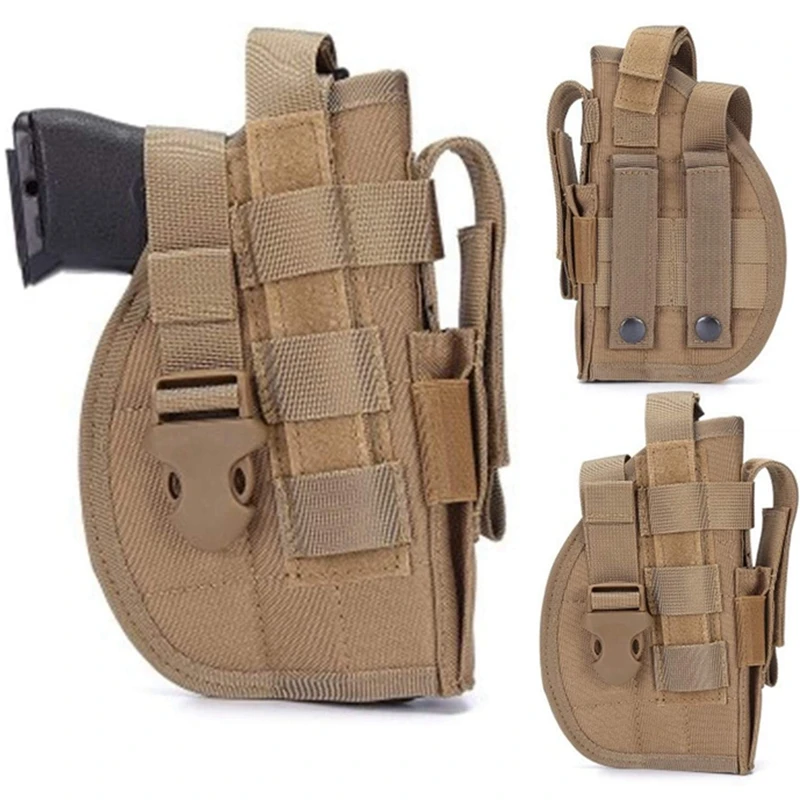 Universal Tactical Gun Holster Right Hand Molle Pistol Holster Combat Airsoft Waist Belt Holster for M92 APX PX4 Glock 17 19 USP