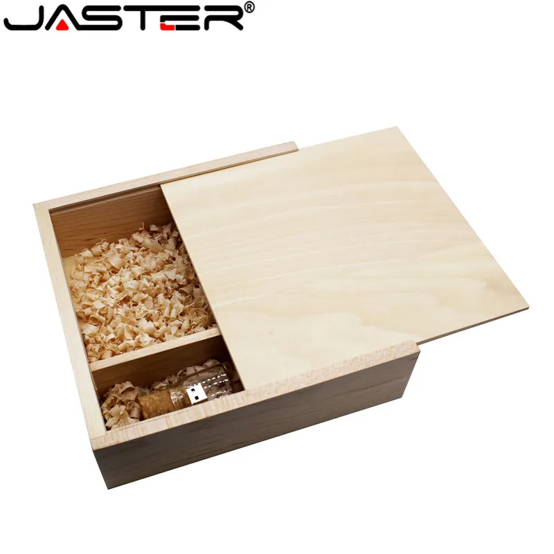 JASTER free custom logo 205*205*60mm Photo Album Wooden USB+Box usb flash drive Memory stick Pendrive 8GB 16GB 32GB 64GB
