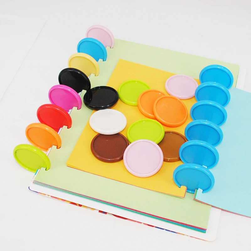 100pcs Colorful Mushroom Binder Rings Planner Discs Notebook Binding Discs Expander Rings Planner Accessories Office Supplies