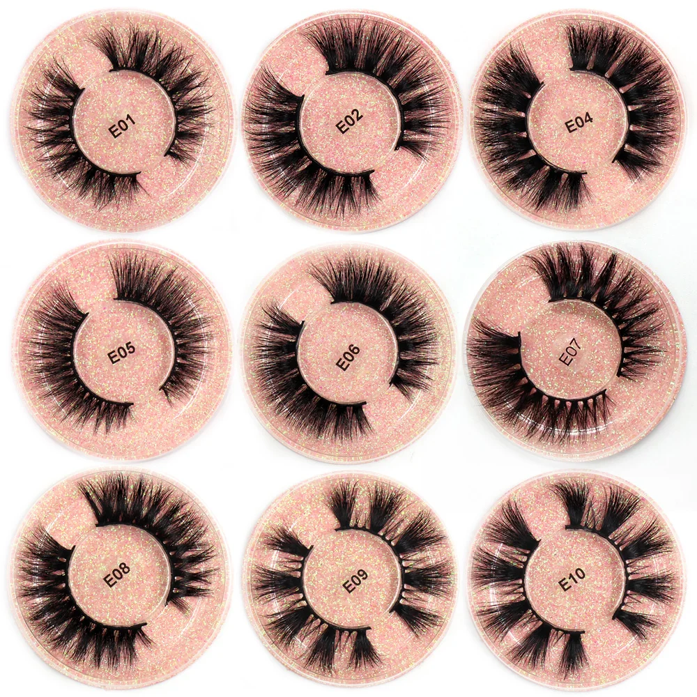 LEHUAMAO-3D Mink Cílios macios artesanais grossos, Lash maquiagem Wispy, Volume livre de crueldade, Soft Lash, reutilizável, cílios falsos