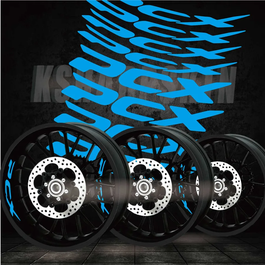 

Best selling modified motorcycle personality creative wheel accessories reflective interior side decals for HONDA PCX