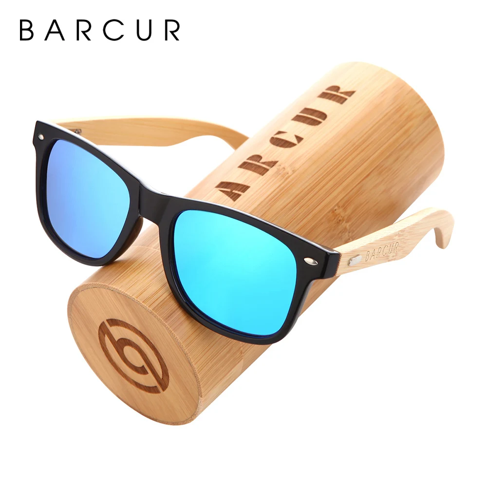 BARCUR New Handmade Bamboo wooden Polarized Sunglass Retro Men Women Beach Sun glasses gift