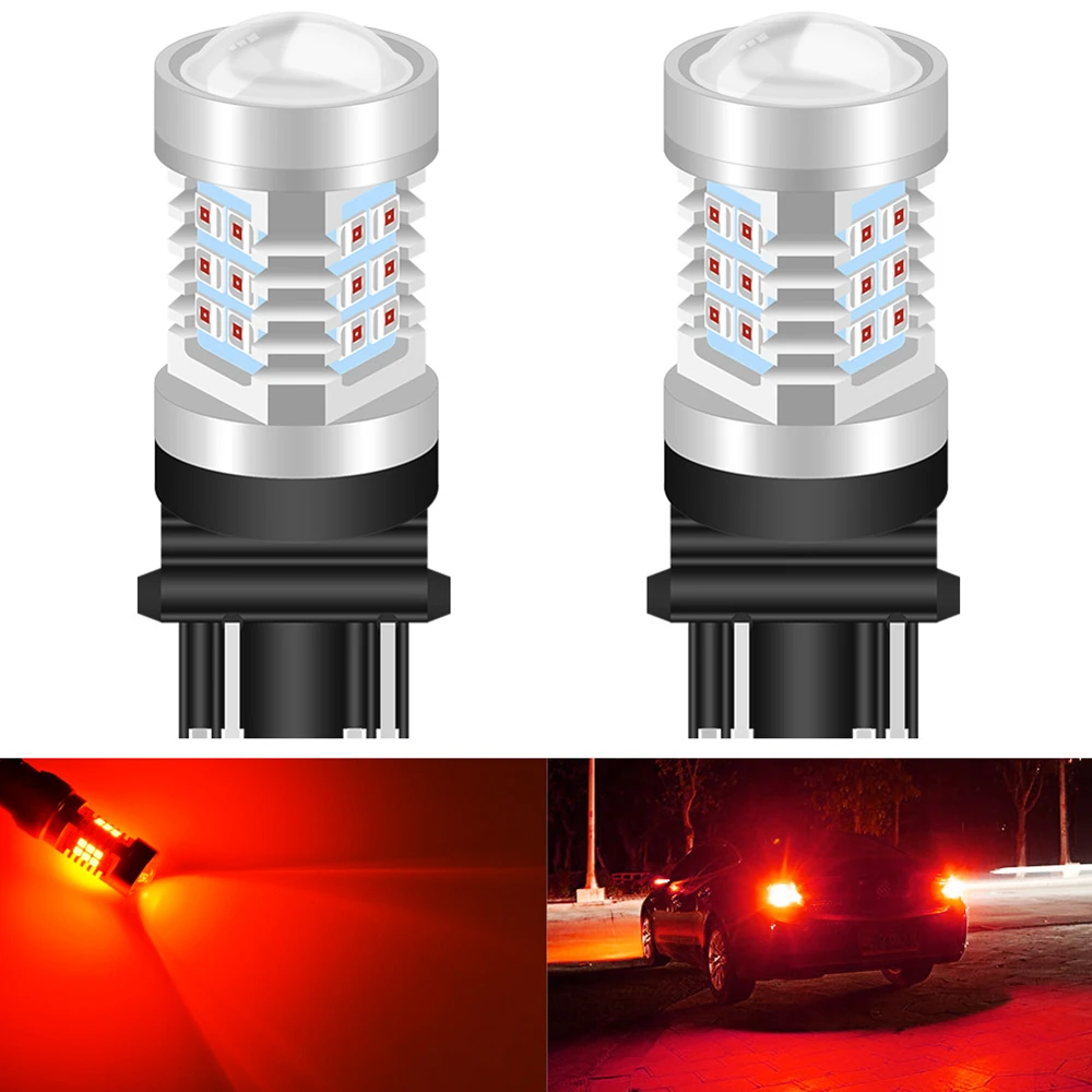 

2pcs T25 Led 3157 Base Led Lamps For Cars Brake Stop Lights Amber White Red 3057A 3155 3157 3157A 3157NA 3357 3357A 3454NA 3457