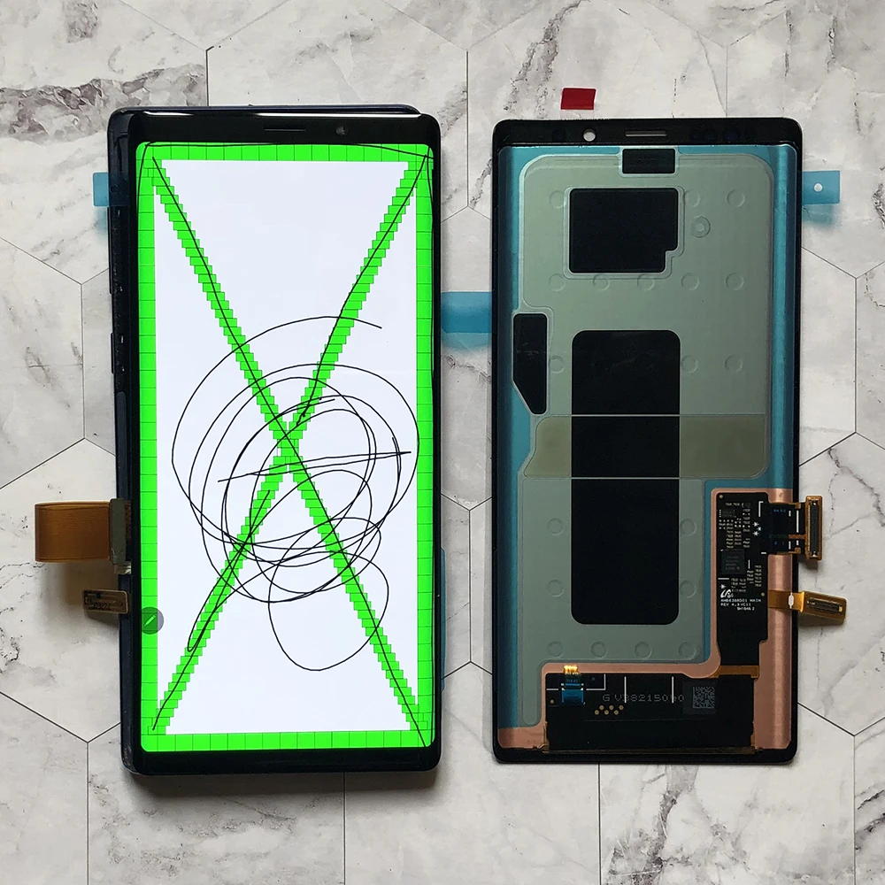 AMOLED LCD 6.4 inci, rakitan Digitizer layar sentuh tampilan untuk SAMSUNG GALAXY Note 9 N960F N9600 N960N