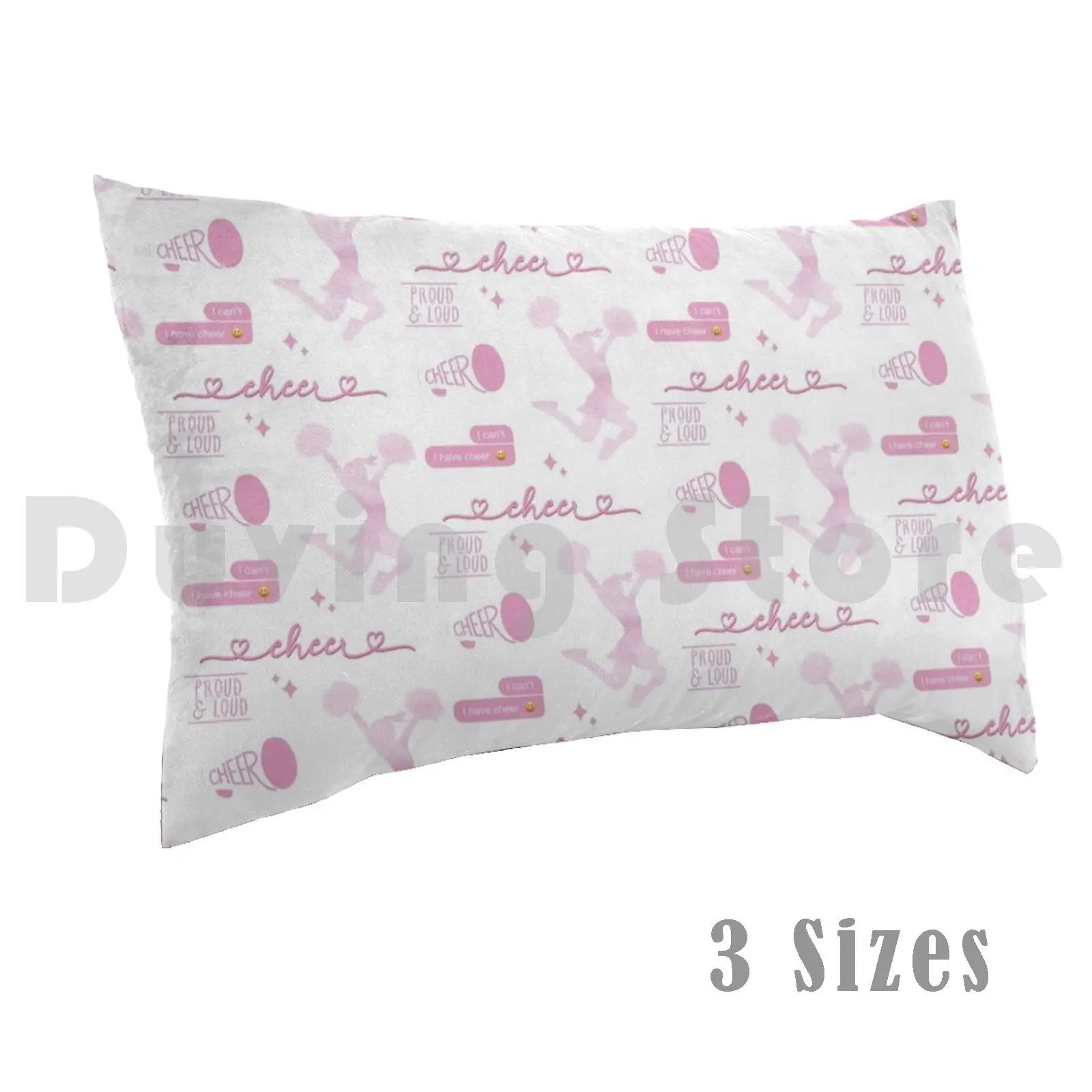 Pink Watercolor Cheer Cheerleading Pack Pillow Case Printed 50x75 Aesthetic Light Pale Pink Pastel Cheer