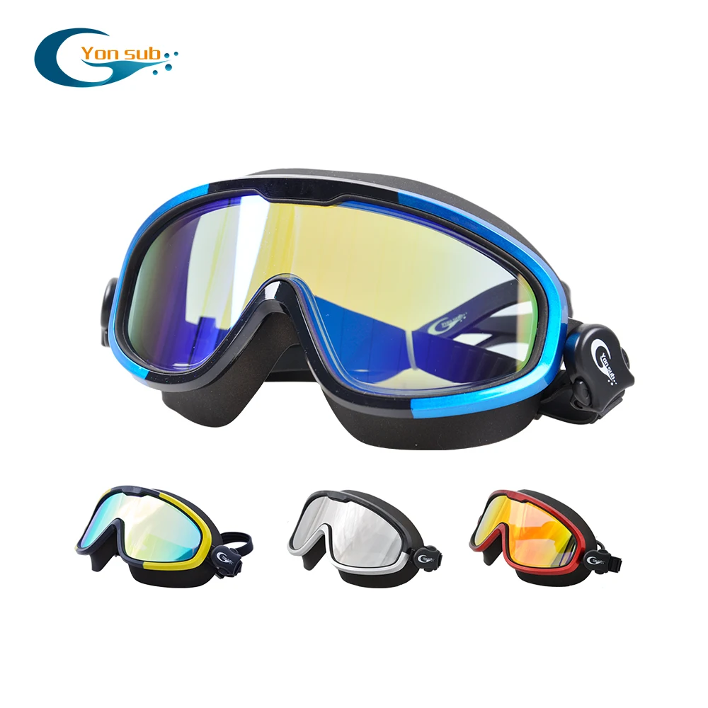 

Waterproof HD Swimming Goggles for Men and Women, Large Frame Goggles, Professional Swimming Equipment, 4 Colors, YG1188