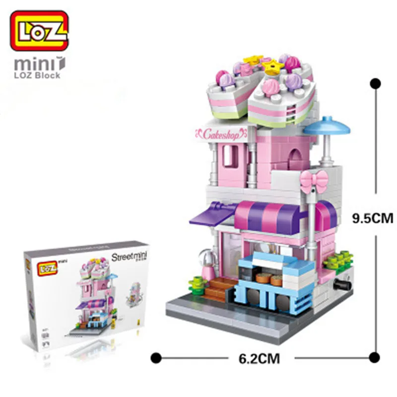 LOZ Building Blocks City View Scene Coffee Shop Retail Store Architectures Assembly Toy Christmas Gift for Children Adult