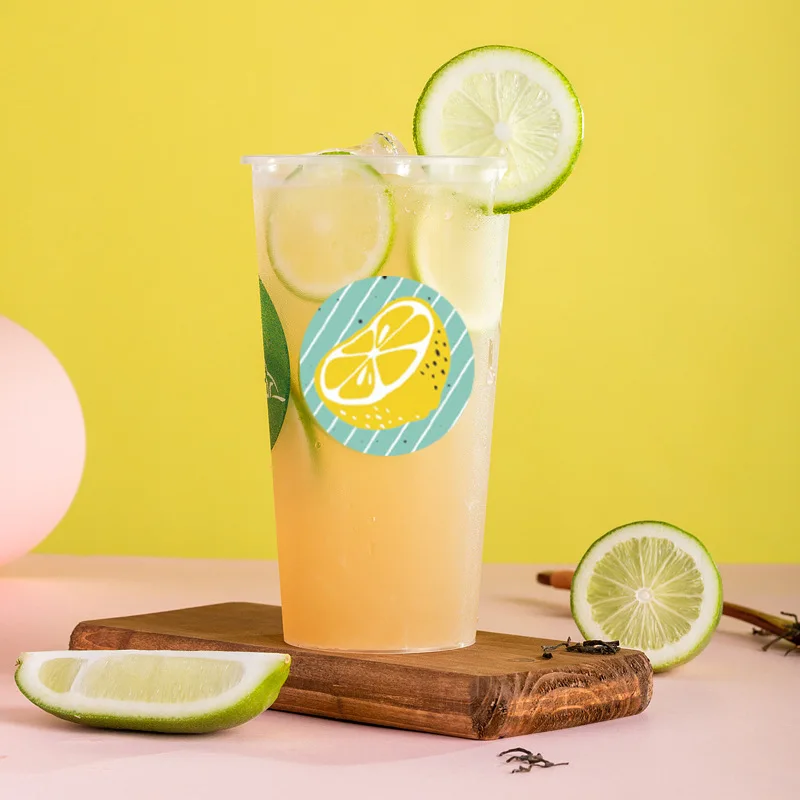Kleine Verse Fruit Sticker Lemon Melk Thee Afdichting Sticker Leuke Creative Gift Decoratie Sticker Creatieve Label