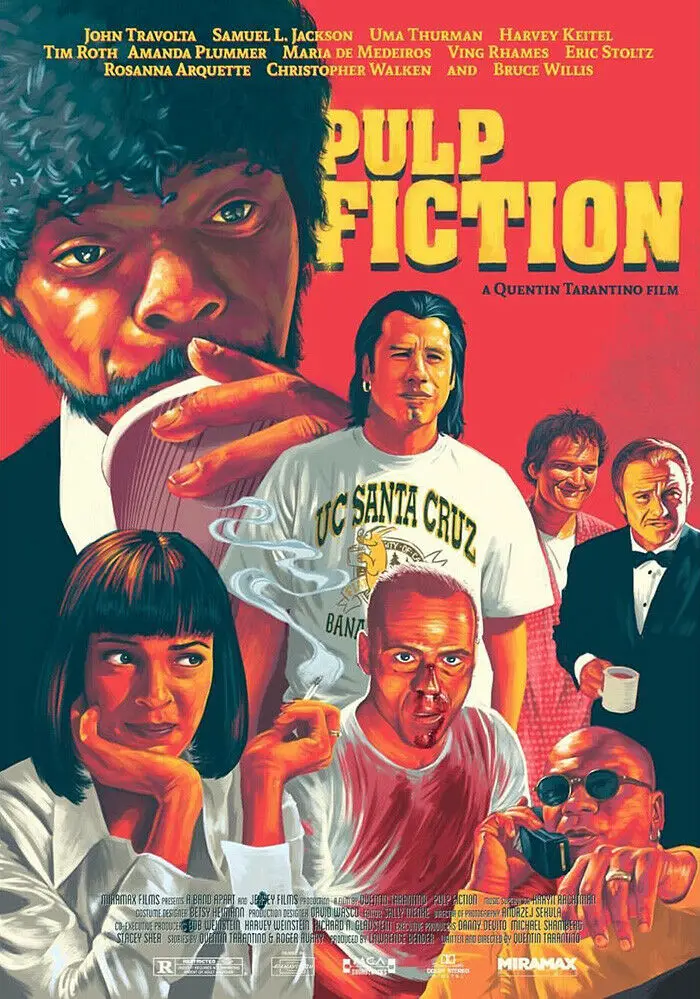 

1994 Pulp Fiction Movie Art Silk Poster Print 24x36inch