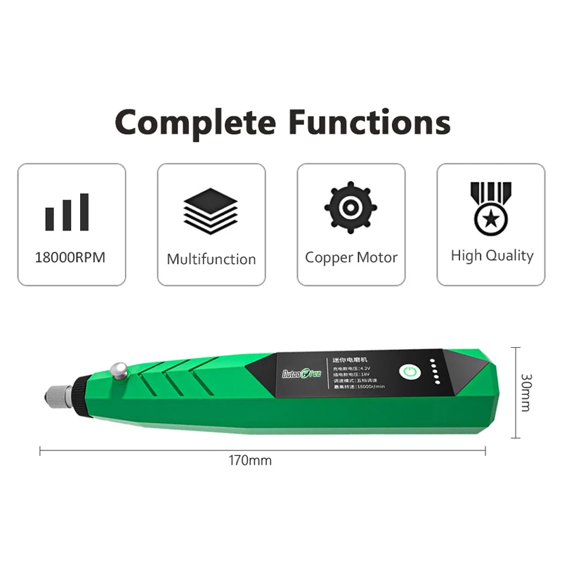 35W 18V Mini Engraving Pen Electric Rotary Drill Power Tools Grinding Accessories Set Cutting Polishing Drilling Rotary Tools