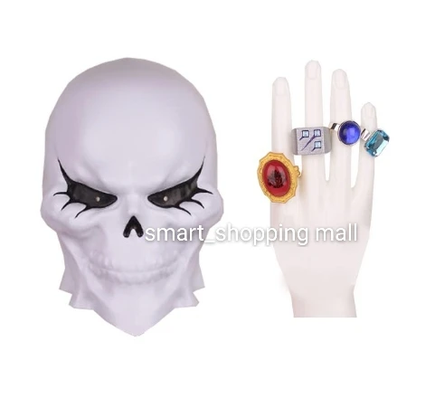 Overlord Ainz Ooal Gown Cosplay Costume Accessories Cosplay Props Rings and Skull Mask