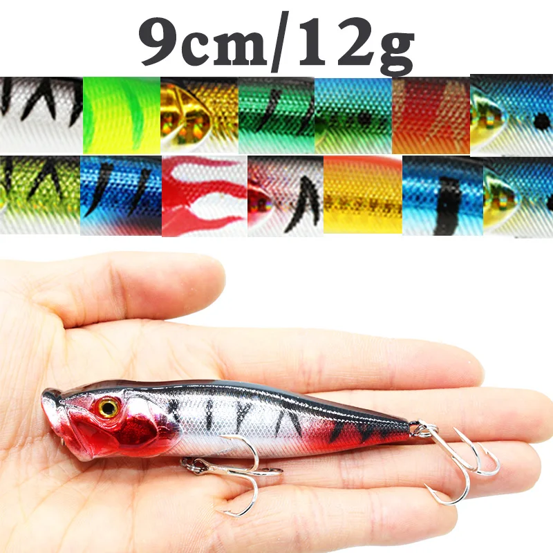 1PCS Minnow Fishing Lure 90mm 12g Topwater Hard Bait Wobbler Jig Bait Crankbait Carp Striped bass Pesca Fishing tackle SwimBait