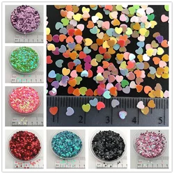 Love Heart Shape PVC Loose Sequins, Glitter Paillettes for Nail Art, Manicure, Sewing, Wedding Decoration, Confetti, 20G, 3mm