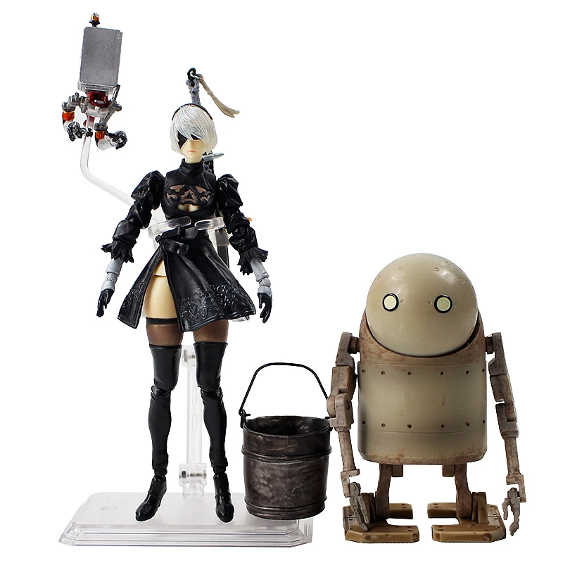 14-15cm NieR Automata 2B YoRHa No.2 Type B 2B No.9 Type S 9S Machine Lifeform Game Statue PVC Collectible Model Figure Toys Doll