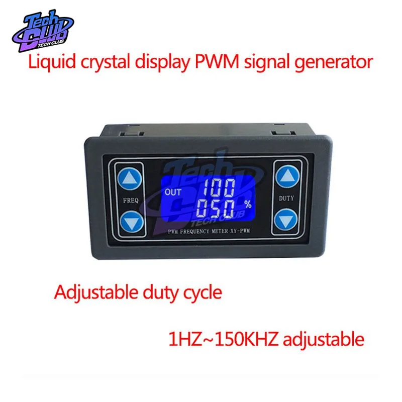 1Hz-150KHz LCD Digital Display PWM Signal Generator 1-Channel PWM Pulse Frequency Duty Cycle Adjustable Square Wave Generator