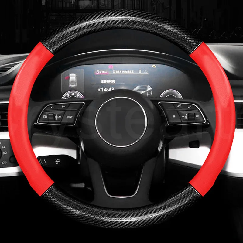 37cm-38cm Universal Car Auto Steering Wheel Cover 15inch Steering Wheel Booster Cover Car-Styling Accessories For Honda Toyota