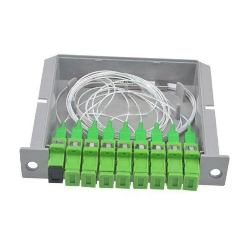 Imagem -04 - Fibra Óptica Splitter Box Ftth Box com 1x8 Planar Wave Guide tipo sc Apc Plc Pcs por Lote 10 Pcs por Lote