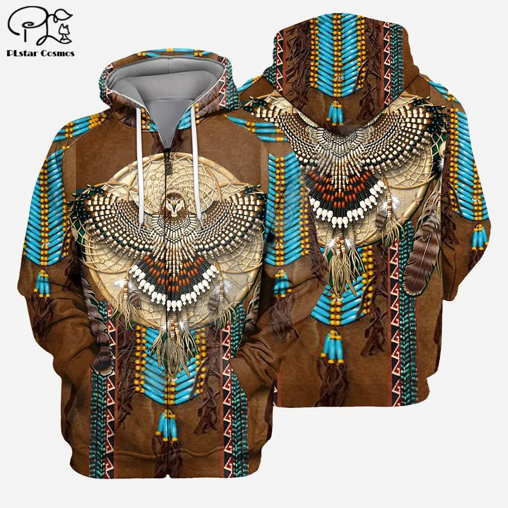 PLstar Cosmos Aboriginal Native Style Symbols 3D Printed Hoodies Sweatshirts Zip Hooded For Men/Women Casual Streetwear N20