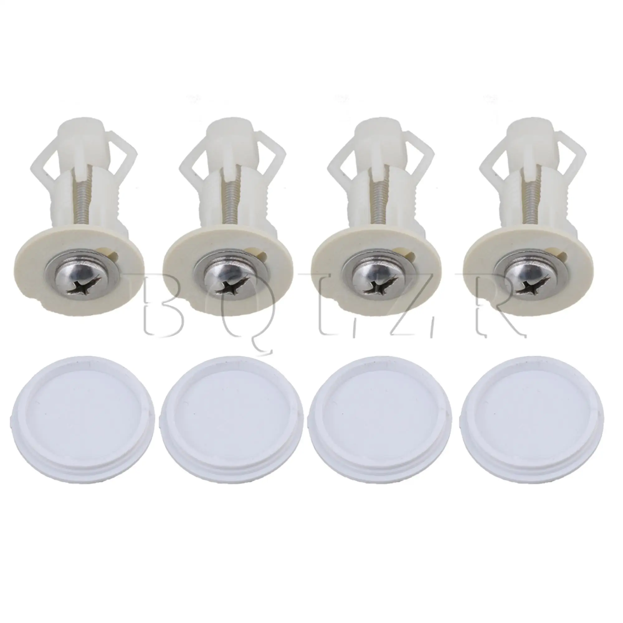 

BQLZR 4 Pieces White Toilet Cover Screws Blind Hole Fitting Screws with Nuts