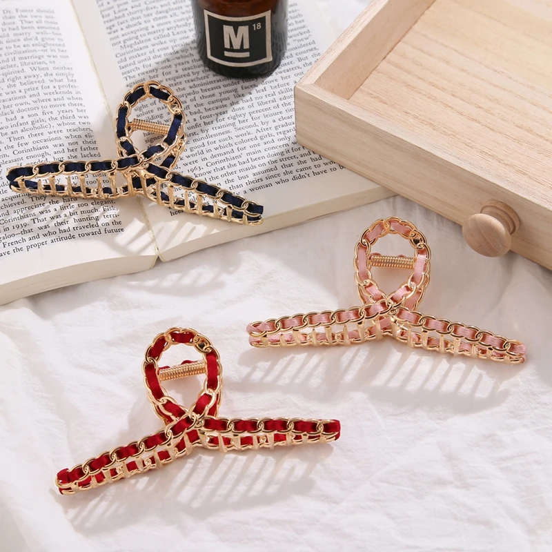 Elegant Gold Color Hollow Geometric Metal Hair Claws For Women Vintage Hair Clips Headband Hairpins Fashion Hair Accessories