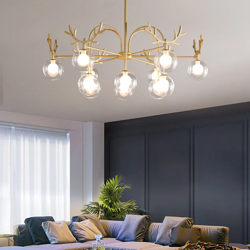 

Modern Chandeliers For Living Room Bedroom Study Room Gold black color G9 6 8 12 16 heads indoor lightingLamp Fixture AC85-260V