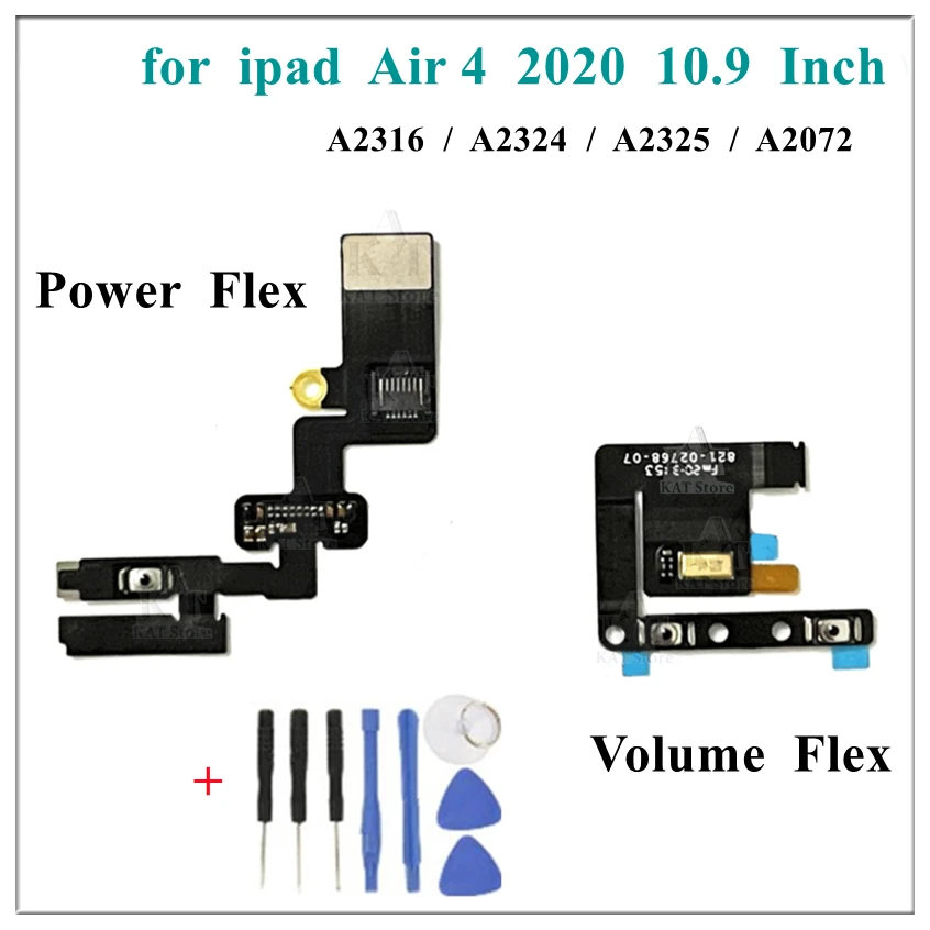 

1Pcs Air4 Volume Power ON OFF Button Key Microphone MIC Flex Cable Replacement For iPad Air 4 2020 10.9 Inch Repair Parts