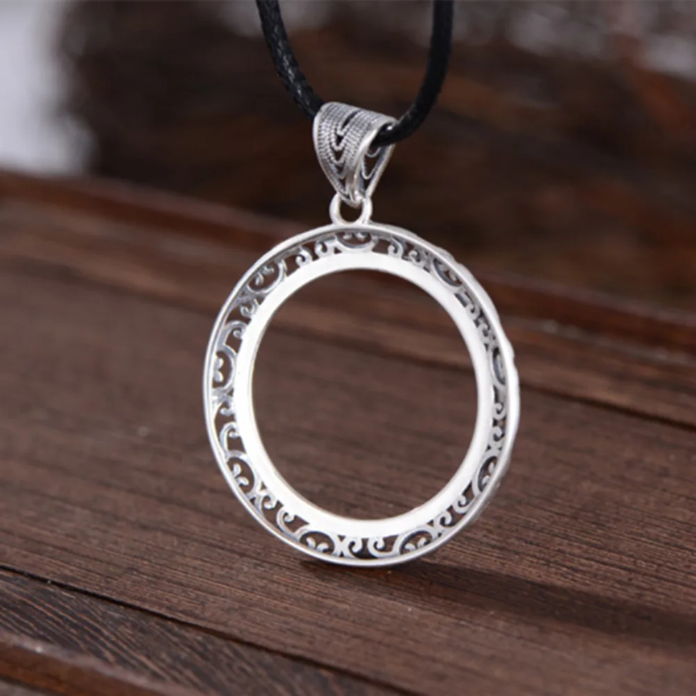 Pendant Blank (20x20mm/25x25mm/28x28mm/30X30mm/32x32mm/38x38mm Round Blank) 925 Sterling Silver Pendant Base P176B