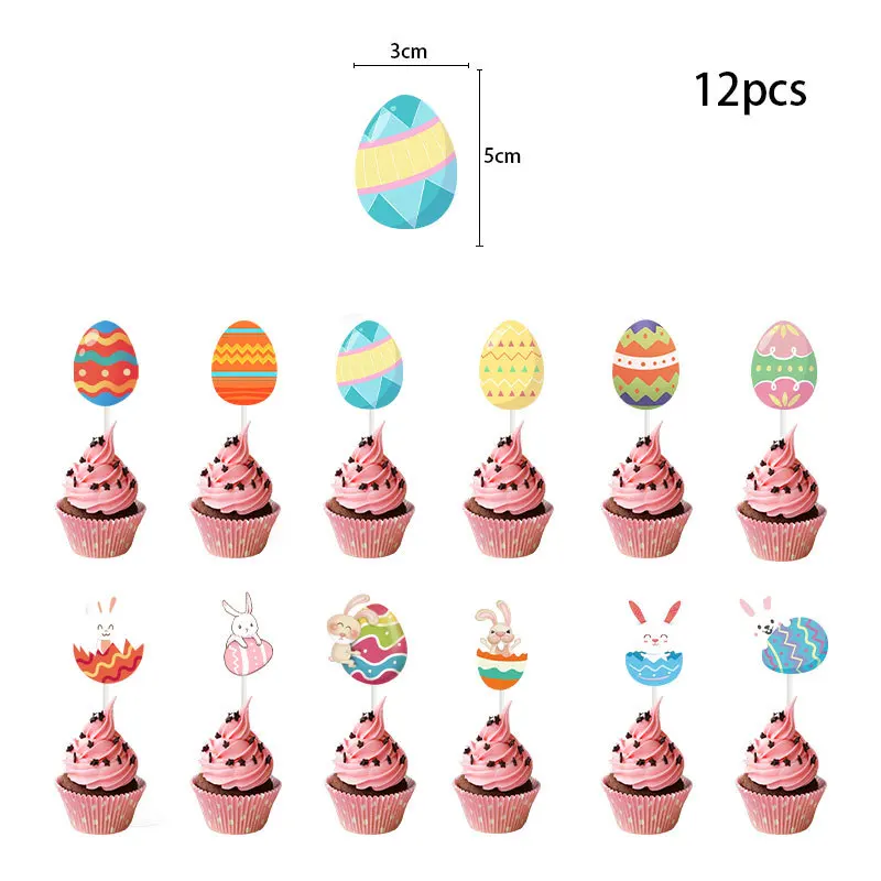 31 Stuks Easter Bunny Ballonnen Pasen Party Decoraties Diy Latex Ballonnen Cake Topper Paasei Konijn Kids Gift Home Decor