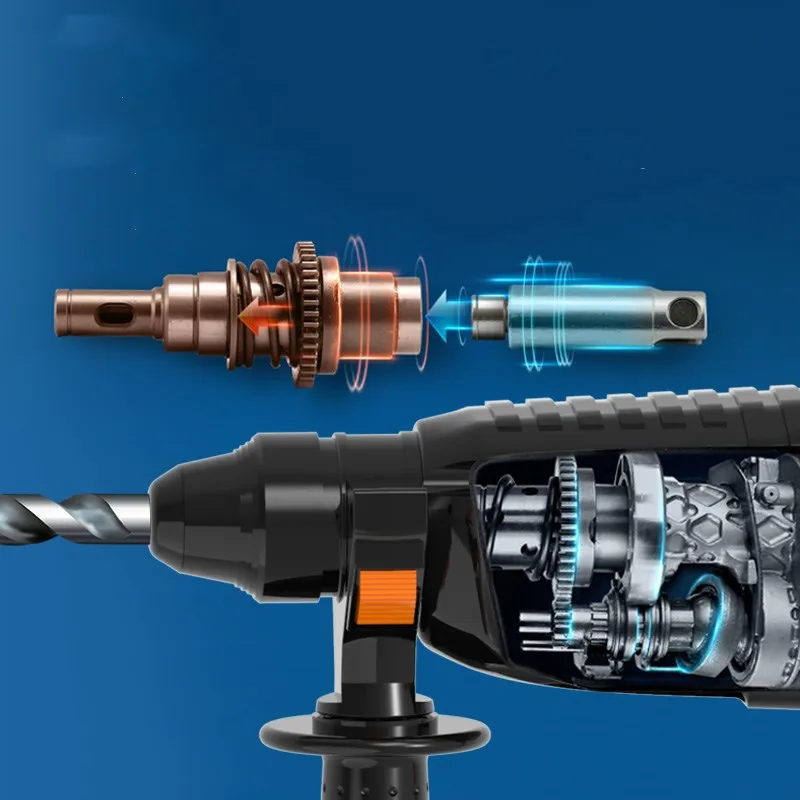 Pulijie Multi-Function Light HAMMER Impact เจาะไฟฟ้า Dual-Purpose สามฟังก์ชั่นในครัวเรือน High-Power ไฟฟ้าชุดค้อน T