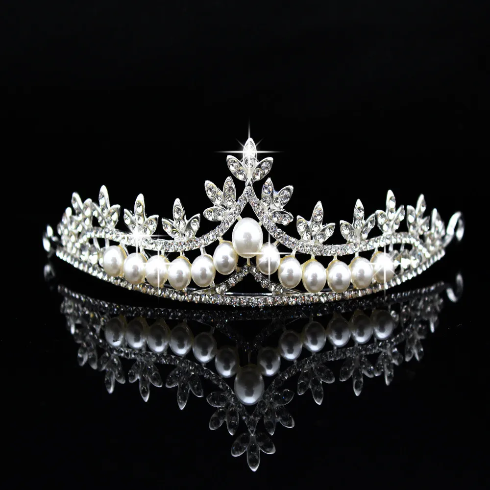 1PC Princess Crystal Crowns Bridal Tiaras Headband Kid Girls Love Prom Headpiece Wedding Party Hair Jewelry Accessiories Gift