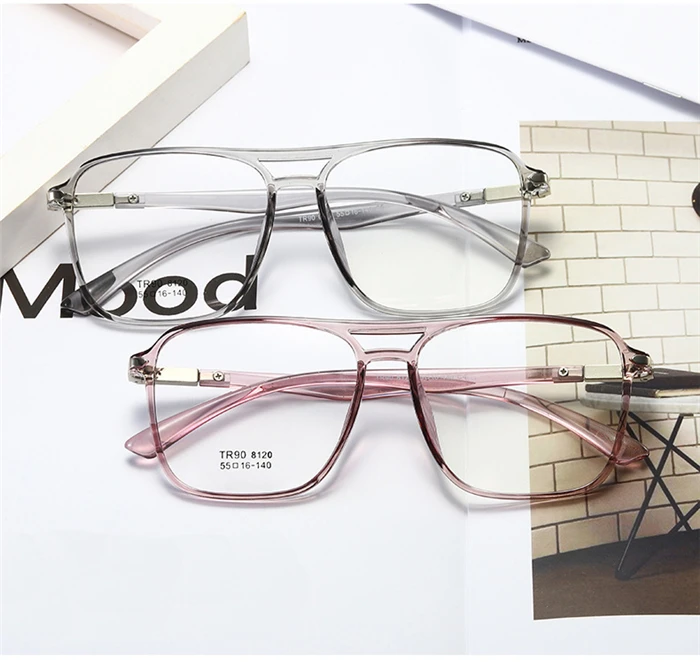 Olivgrüner Rahmen übergroße Myopie Brille Anti blaue Strahlen tr90 Studenten verschreibung pflicht ige Brille Dioptrien 0-800-0, 5-1, 5 bis-0,5 – Detail 2
