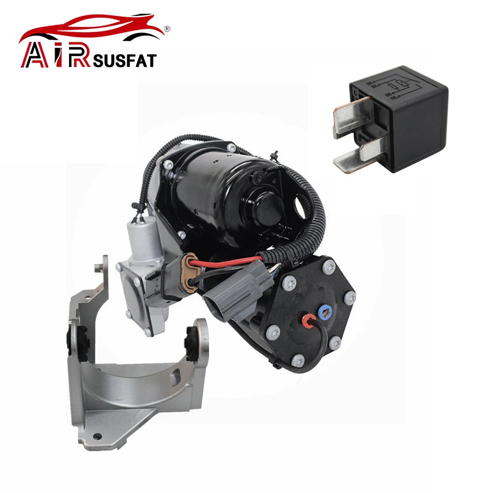 Air Suspension Compressor Pump with Bracket and Relay For Land Rover Discovery 3 & 4 LR3 LR4 Range Rover Sport LR023964 LR045251