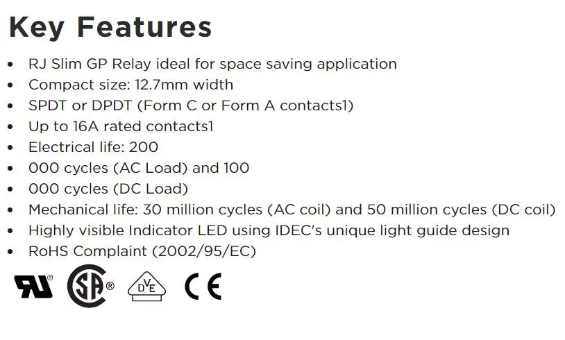 RJ1S-CL-D24 Relay Plug-In SPDT 12A 24VDC  RJ Slim General Purpose Relay