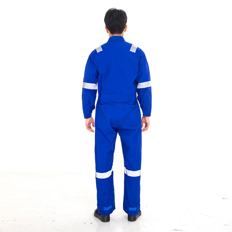 100% Cotton Welding Clothing Working Suit Long Sleeve Overalls Workmen Uniform Reflective Safety Car Miner Mechanical Coveralls