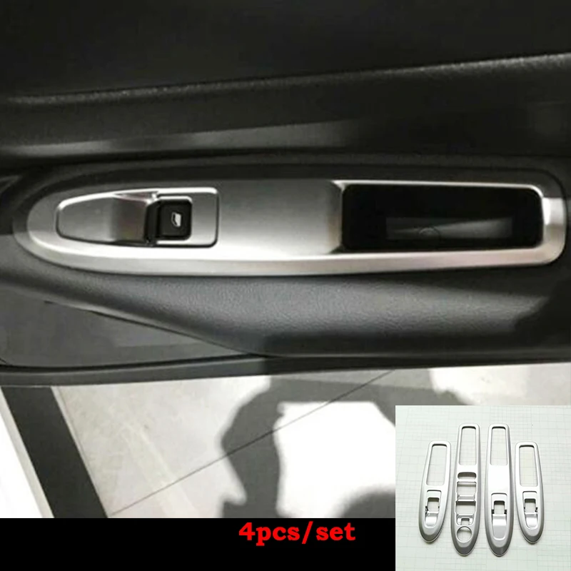 ABS Chrome For Citroen C4 2016 Accessories Car Door and window glass lifting switch Cover Trim car styling