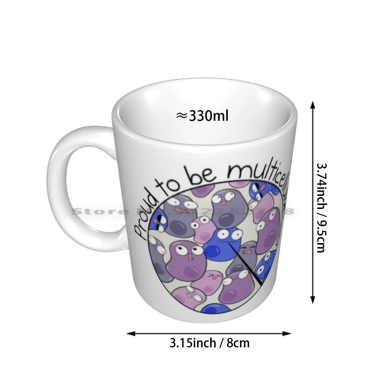 Proud To Be Multicellular Ceramic Mugs Coffee Cups Milk Tea Mug Multicellular Science Cells Biology Amoeba Sisters