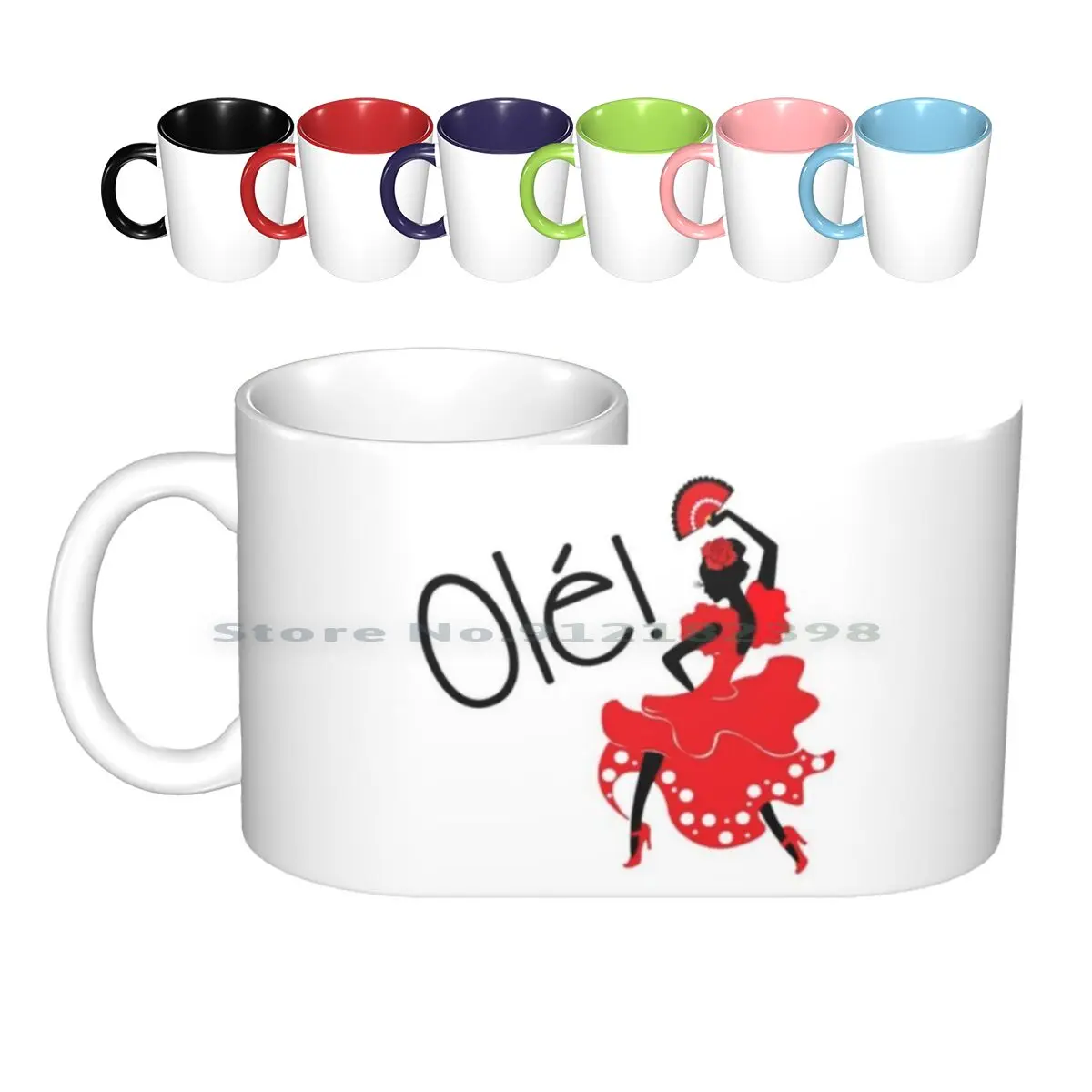 Flamenco Ole Spanish Dancer Ceramic Mugs Coffee Cups Milk Tea Mug Flamenco Dance Ole Spain Spanish Dancer Flamenco Dancer