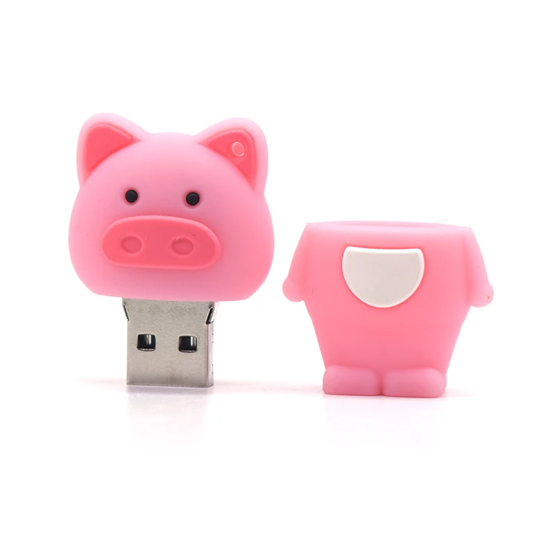 

Мультяшный Usb флеш-накопитель, 128 ГБ, 64 ГБ, милый поросенок, карта памяти, 32 ГБ, розовая флешка, Usb-накопитель, 16 ГБ, 8 ГБ, 4 Гб, животный U-диск