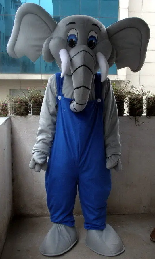 Costume de mascotte d'éléphant bleu, nouvelle Version, déguisement de fête d'anniversaire pour adulte, tenue d'halloween Cosplay, vêtements de noël