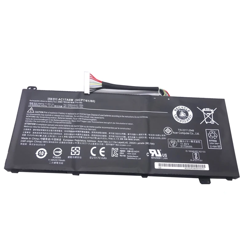 LMDTK New AC17A8M Laptop Battery For Acer Spin 3 SP314-52 TMX3410-MG 11.55V 61.9WH