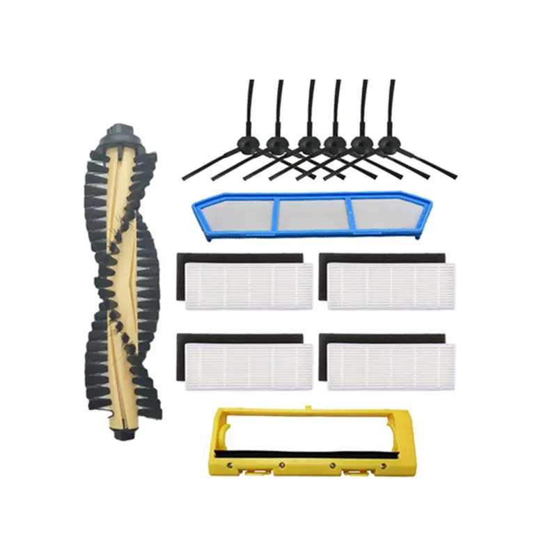 Cubierta del cepillo principal, cepillo lateral, filtro Hepa, filtro primario, piezas de aspiradora robótica, KT-519-4