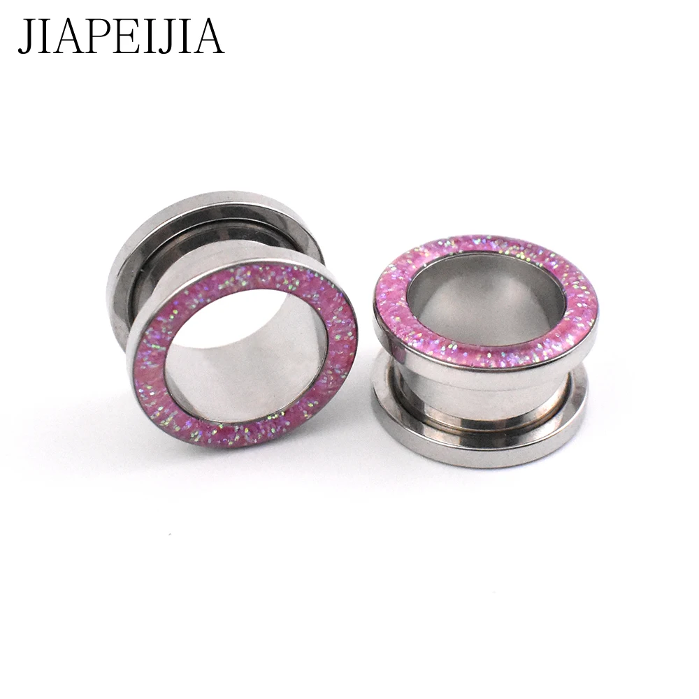 Multicolor Annulus Ear Gauges Plugs Hollow Stainless Steel Ear Stretcher Tunnel Piercing Earring 6-30mm