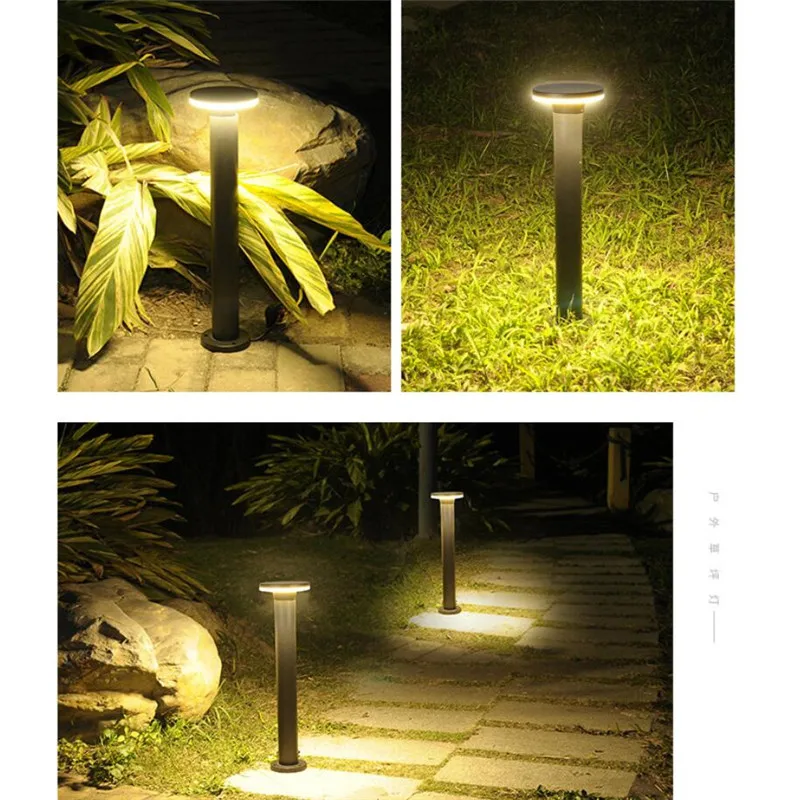 New Style Garden Lawn Lamp Light 85-265V 12V Outdoor LED  Cylindrical Light 12W Waterproof Path Courtyard villa Landscape Lamp