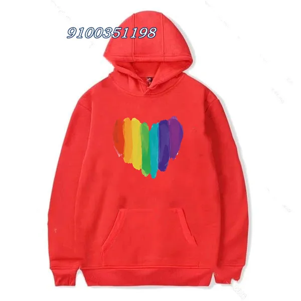 Harajuku Rainbow Heart Pride Lgbt Gay Lesbian Hoodies Streetwear Men/women Sweatshirt Autumn Winter Unisex Pullover Hoody