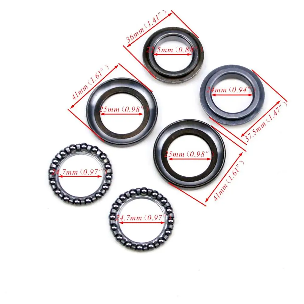 For Honda CRF 50cc 90c 125cc 250cc Dirt Pit Bike ATV Quad Buggy New Steering Head Stem Bearings Metal Rod Bearing Ring Set