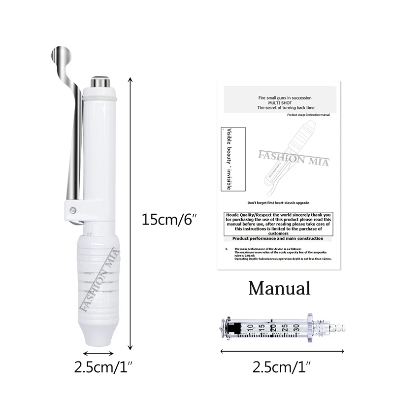 0.3ml White Meso Hyaluron pen Massage Atomizer Lip Filler Hyaluronic acid Pen for Anti-wrinkle Skin Rejuvenation Lips Lifting