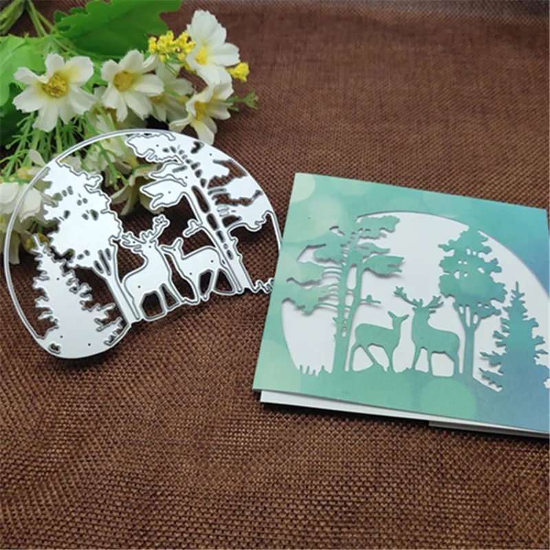 Christmas Tree Animal Metal Cutting Dies Stencils Scrapbooking Decorative Embossing Folder Carbon Steel Paper Card DIY Die Cuts